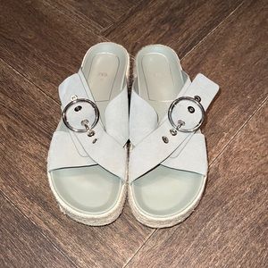 Zara Platform Espadrilles Buckle strap size 37